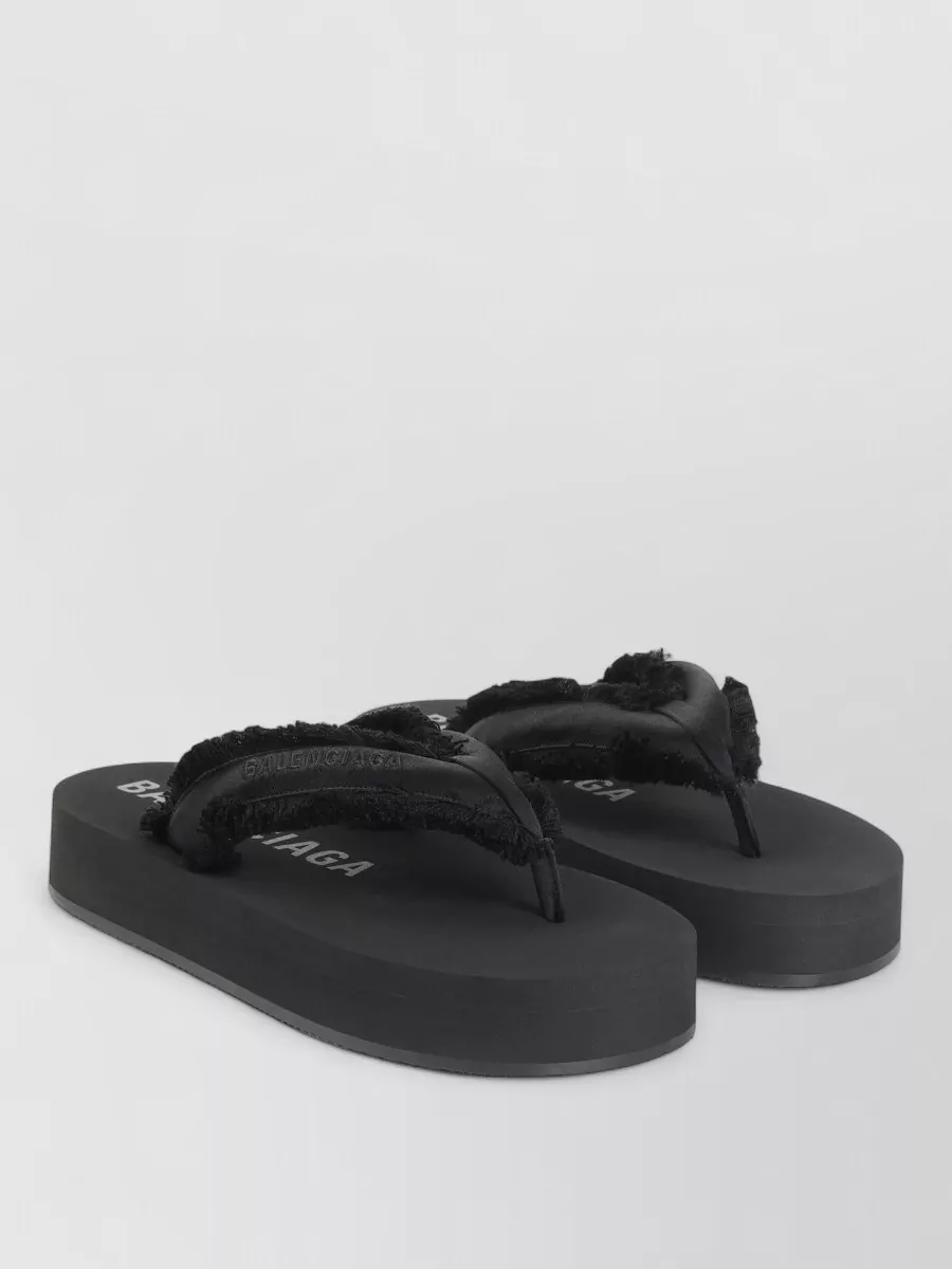 Balenciaga satin thong platform sandals