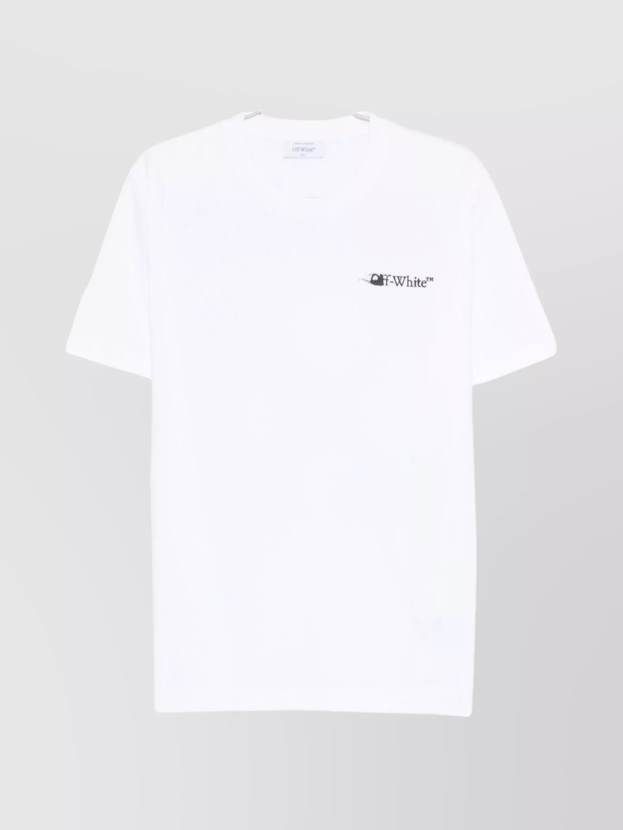 Off-White - cotton t-shirt with graphic design and crew neck