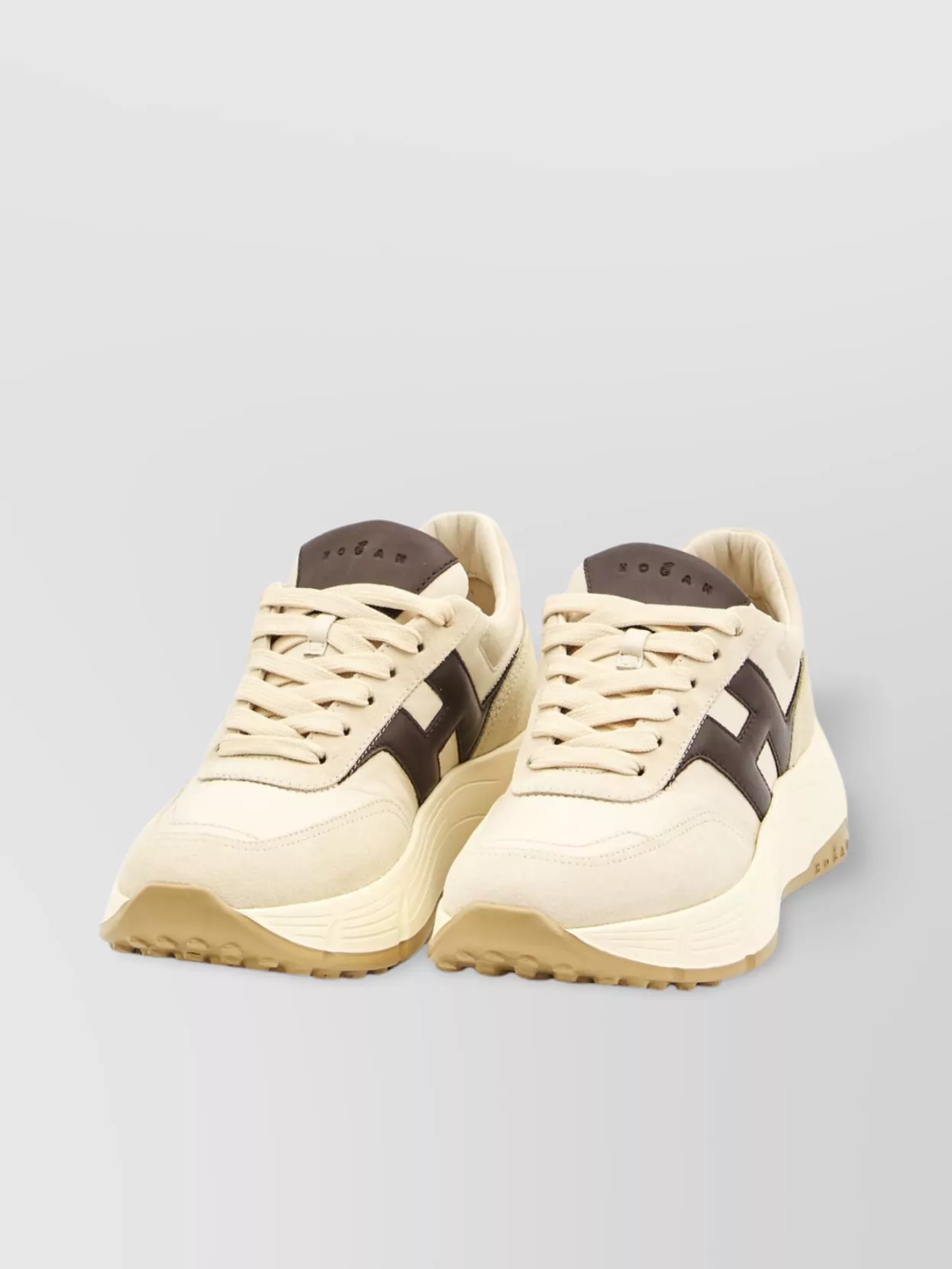 Hogan High Fidelity Leather Sneakers Suede Inserts