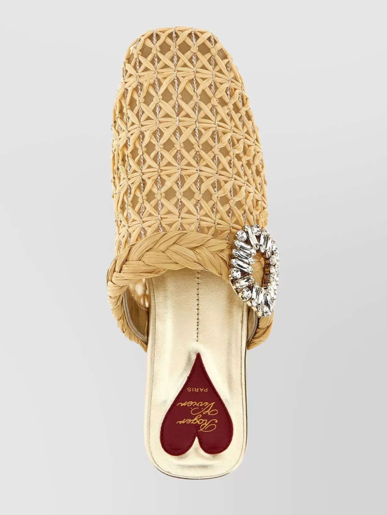 Roger Vivier Buckle Embellished Flat Sole Pointed Toe Mules