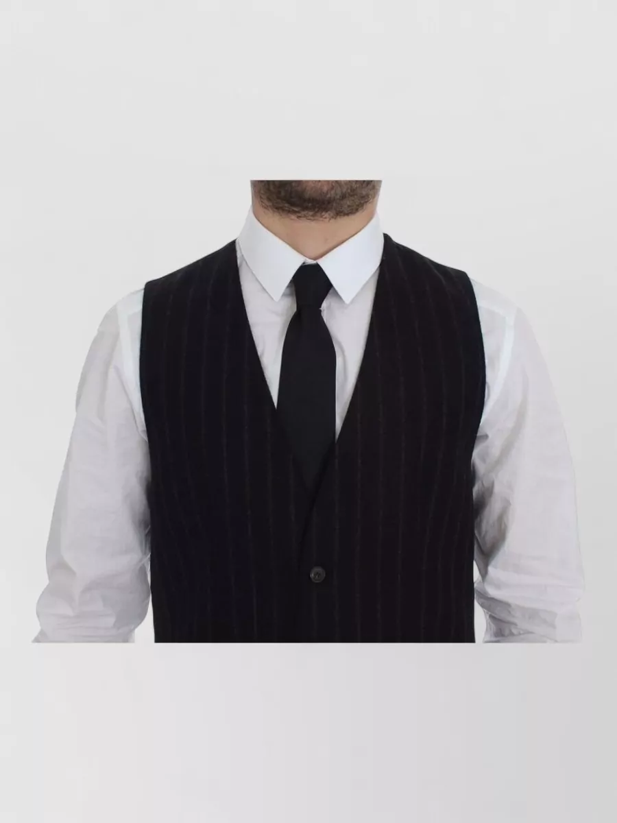 Dolce&Gabbana Striped Wool Waistcoat