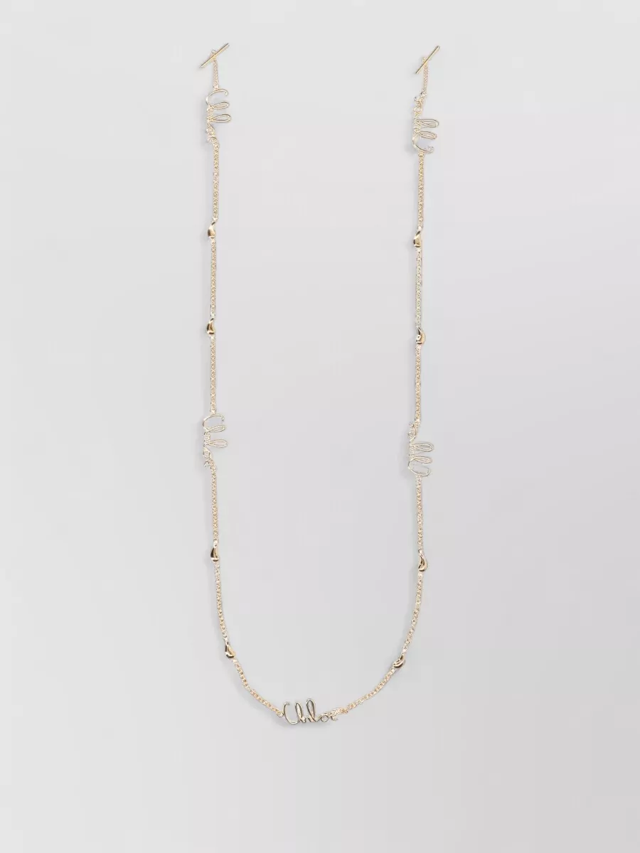 Chloé Bijoux Sunglasses Chain Design Rounded Frame In White