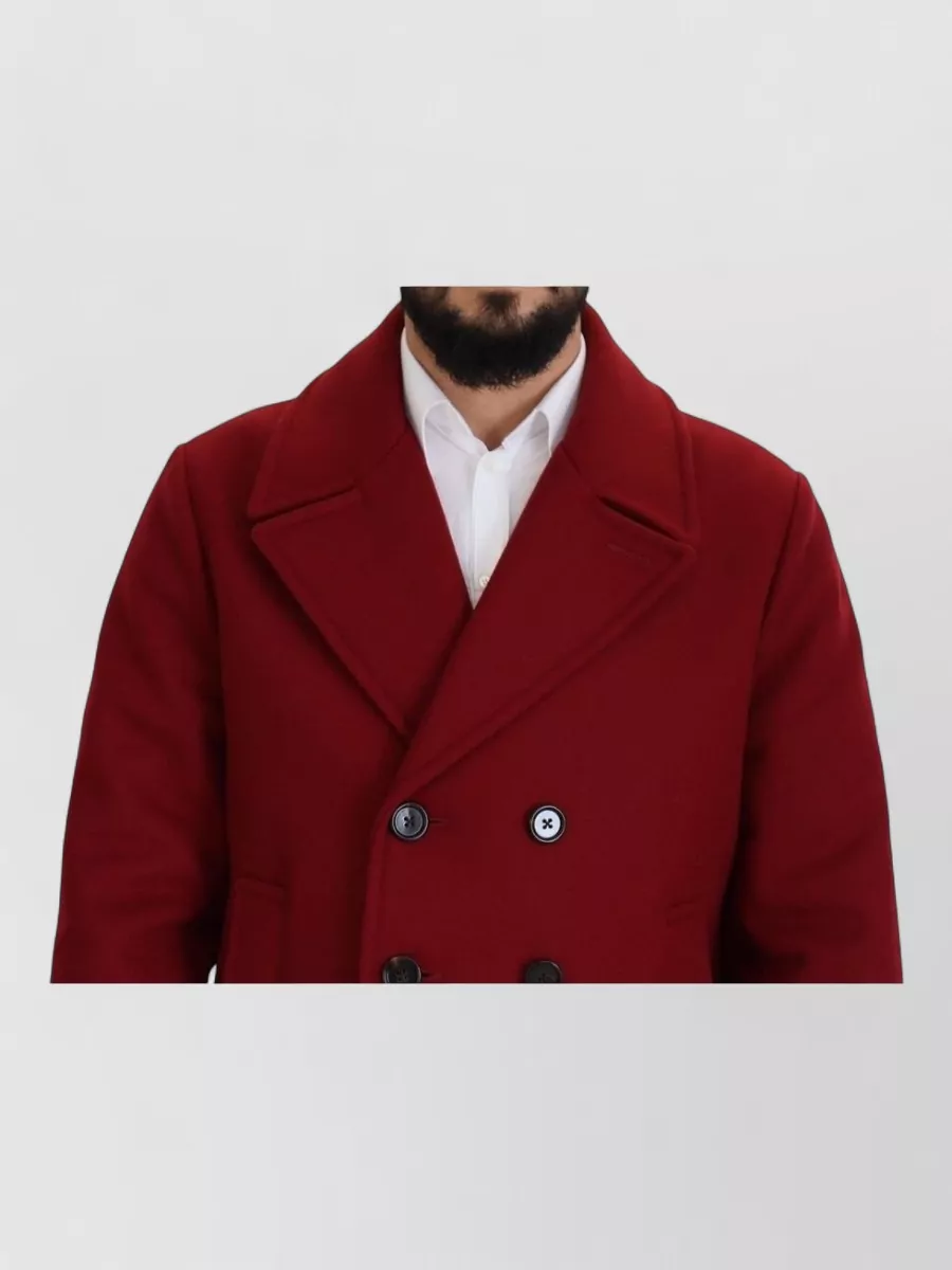 Dolce&Gabbana Cashmere Wool Double-Breasted Peacoat