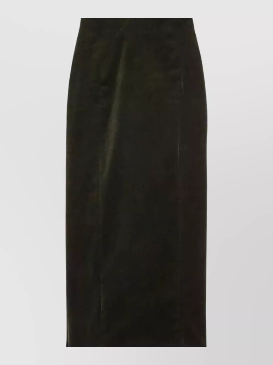 Jil Sander velvet high-rise maxi fitted skirt
