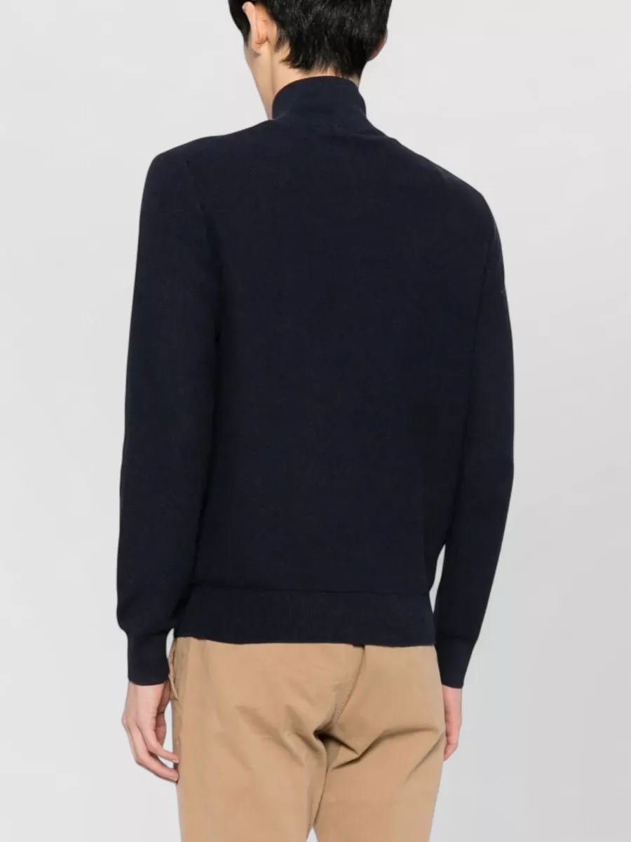 Polo Ralph Lauren Ribbed Quarter-Zip Cotton Jumper