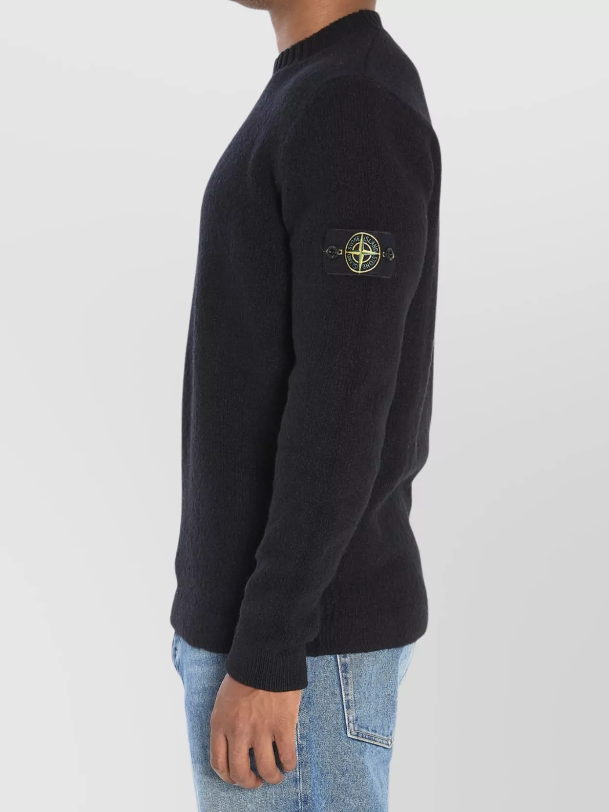 Stone Island Crew Neck Sweater Brushed Texture