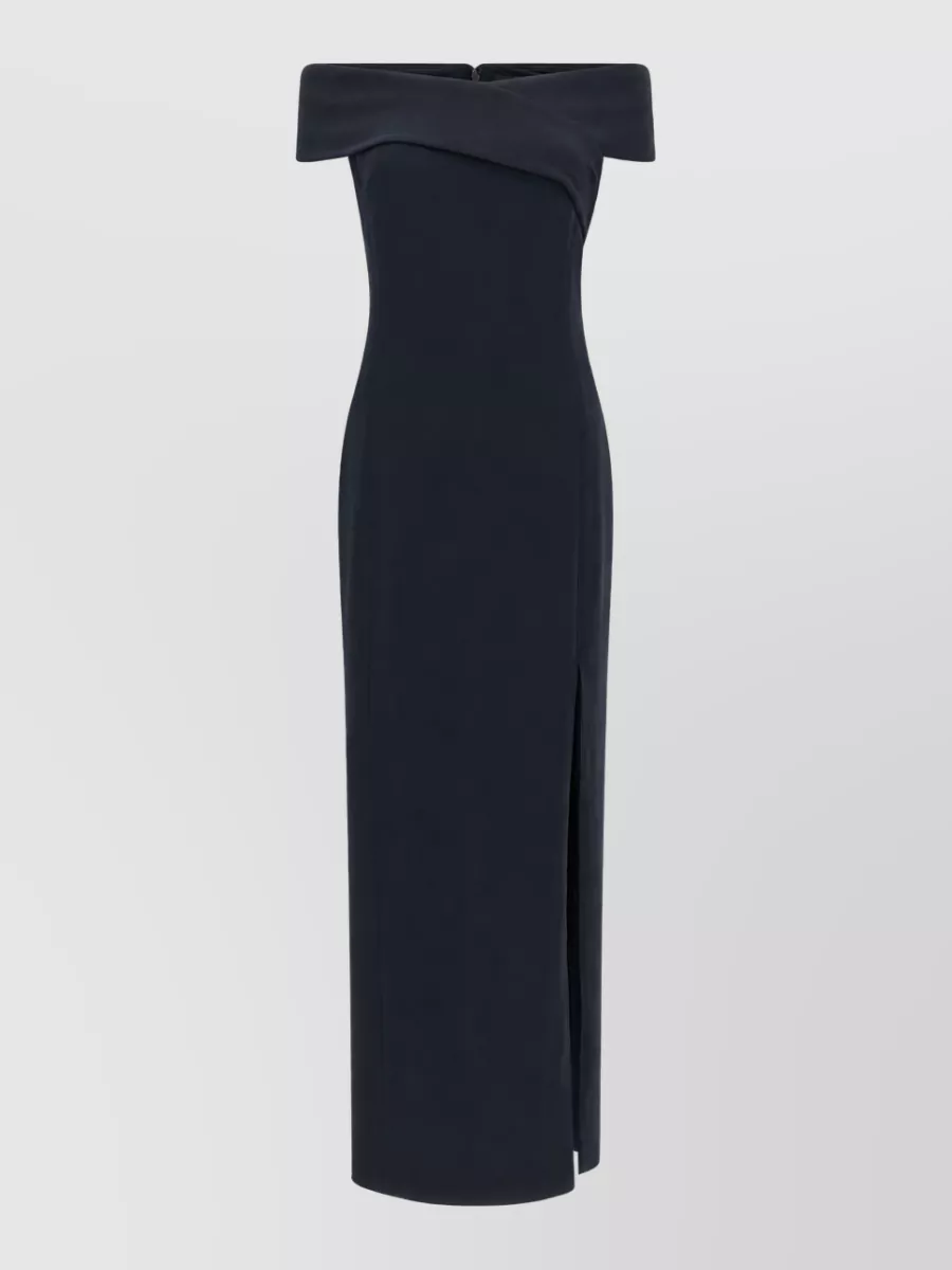 Lauren Ralph Lauren crossed boat neck maxi dress