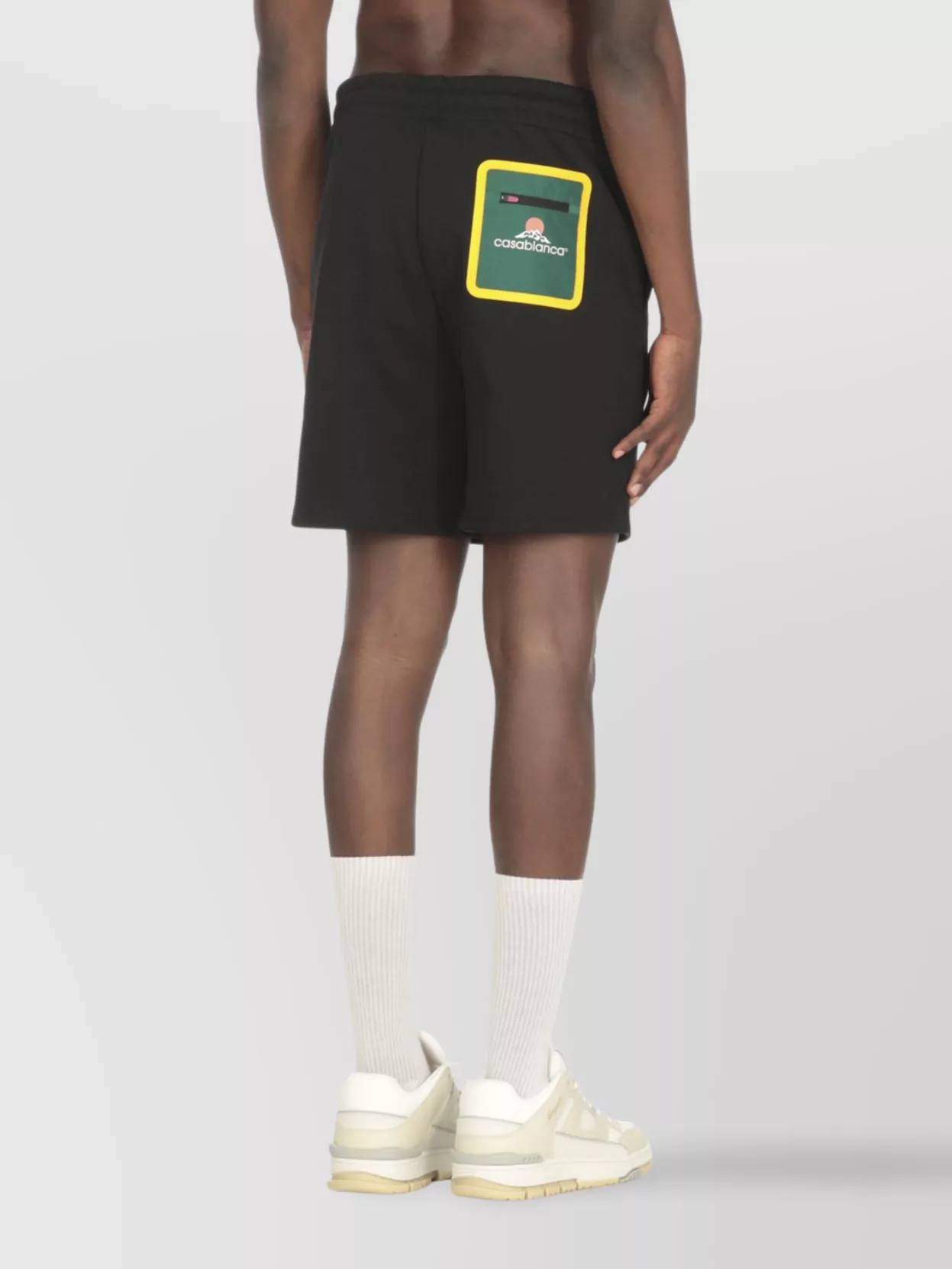 Casablanca Cotton Shorts With Logoed Zip Pocket