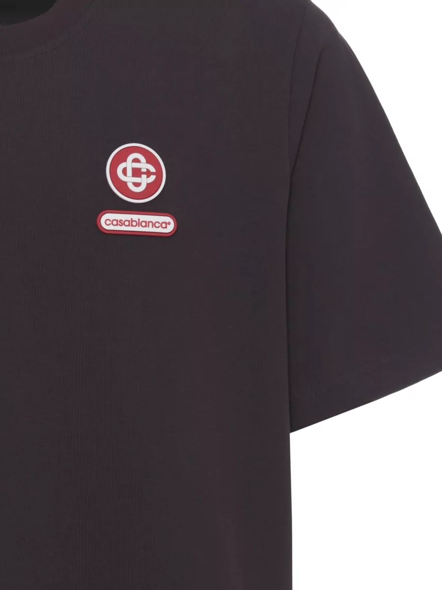 Casablanca Logo Patch Cotton T-Shirt