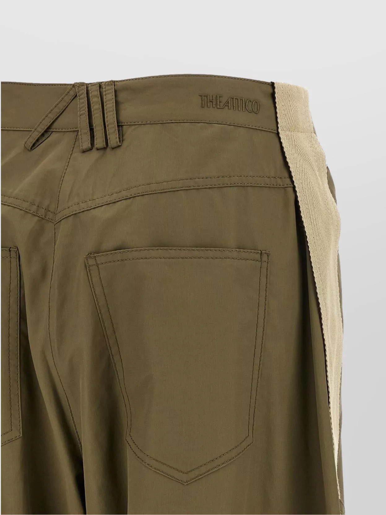 The Attico Cargo Trousers With Strap And Pocket