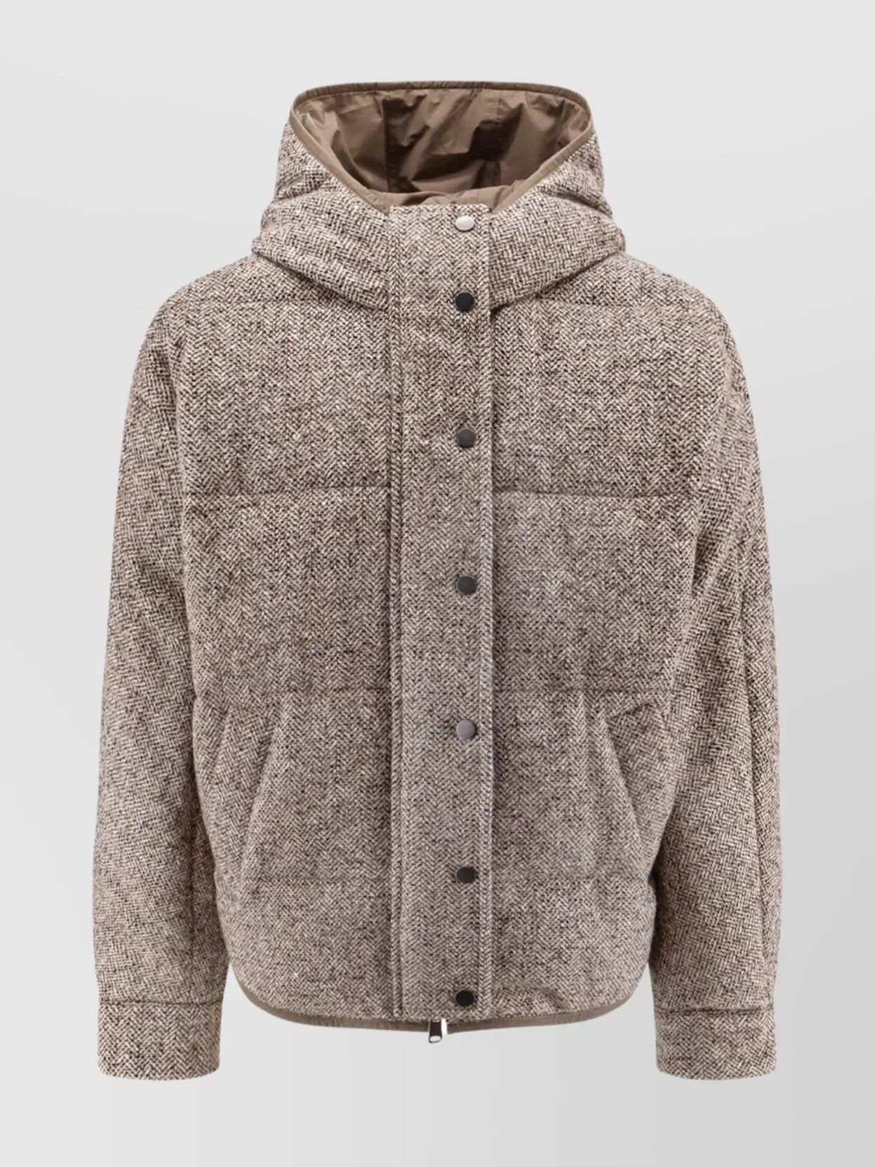 Brunello Cucinelli Wool And Silk Reversible Down Jacket