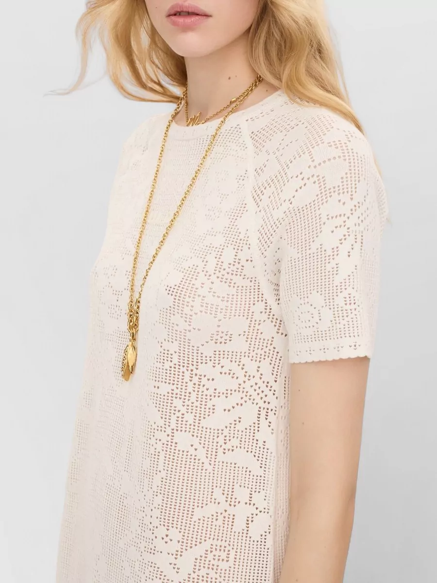 Chloé Cotton Knit Short-Sleeve Mini Dress