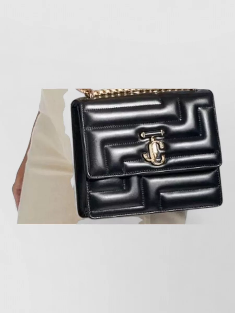 Jimmy Choo Avenue Leather Shoulder Bag