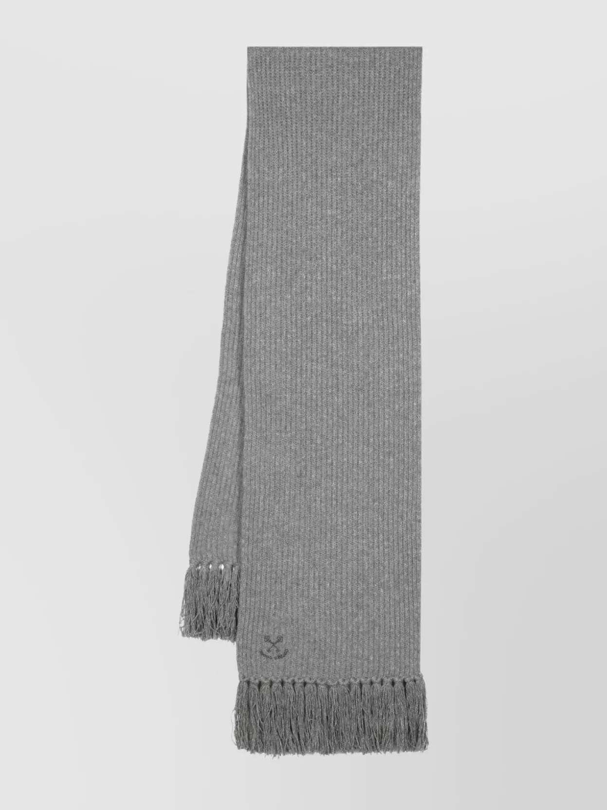 Golden Goose Brushed Fringed Rectangle Ribbed Wraparound Scarf