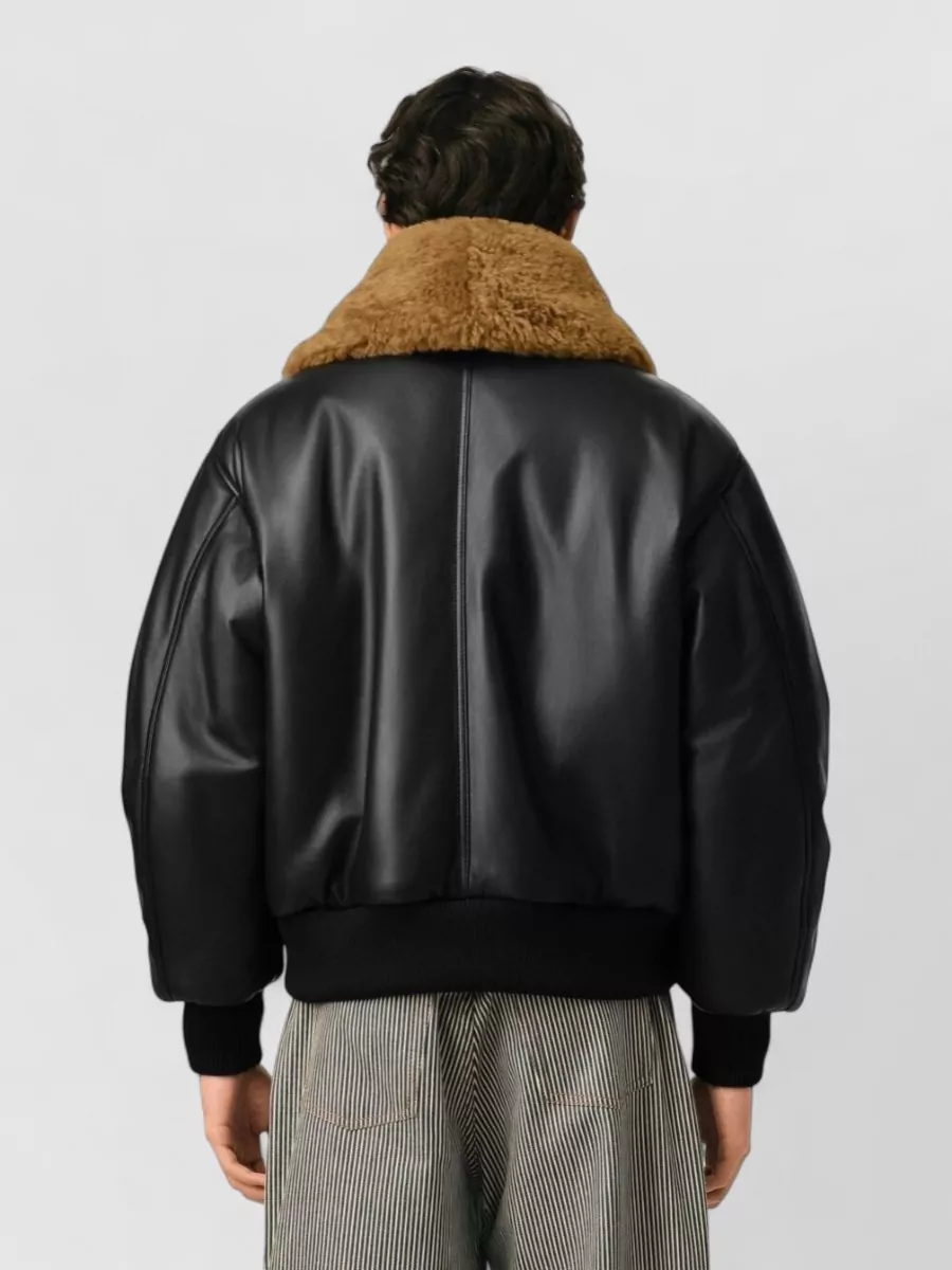 Ami Paris Leather Blazer