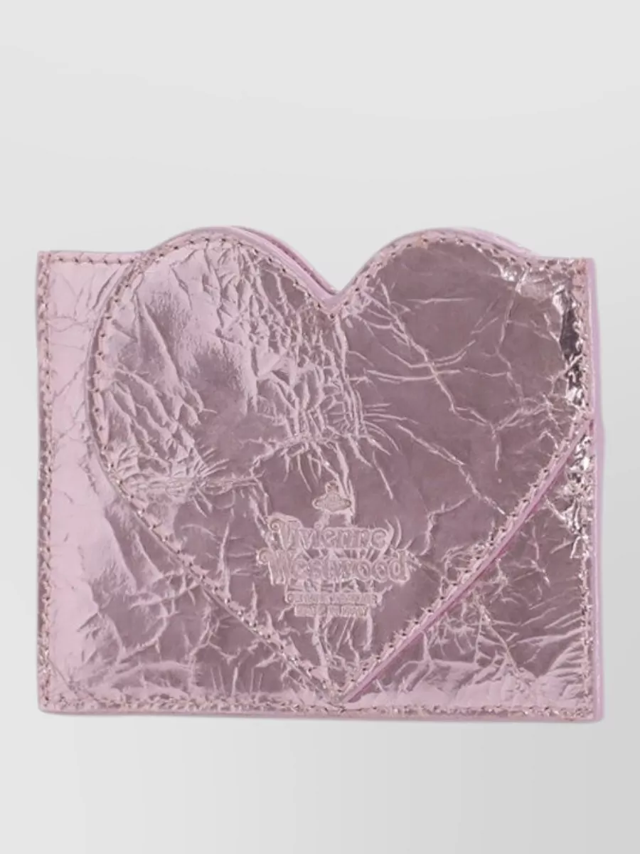 Vivienne Westwood Heart Shape Metallic Finish Ladies Wallet