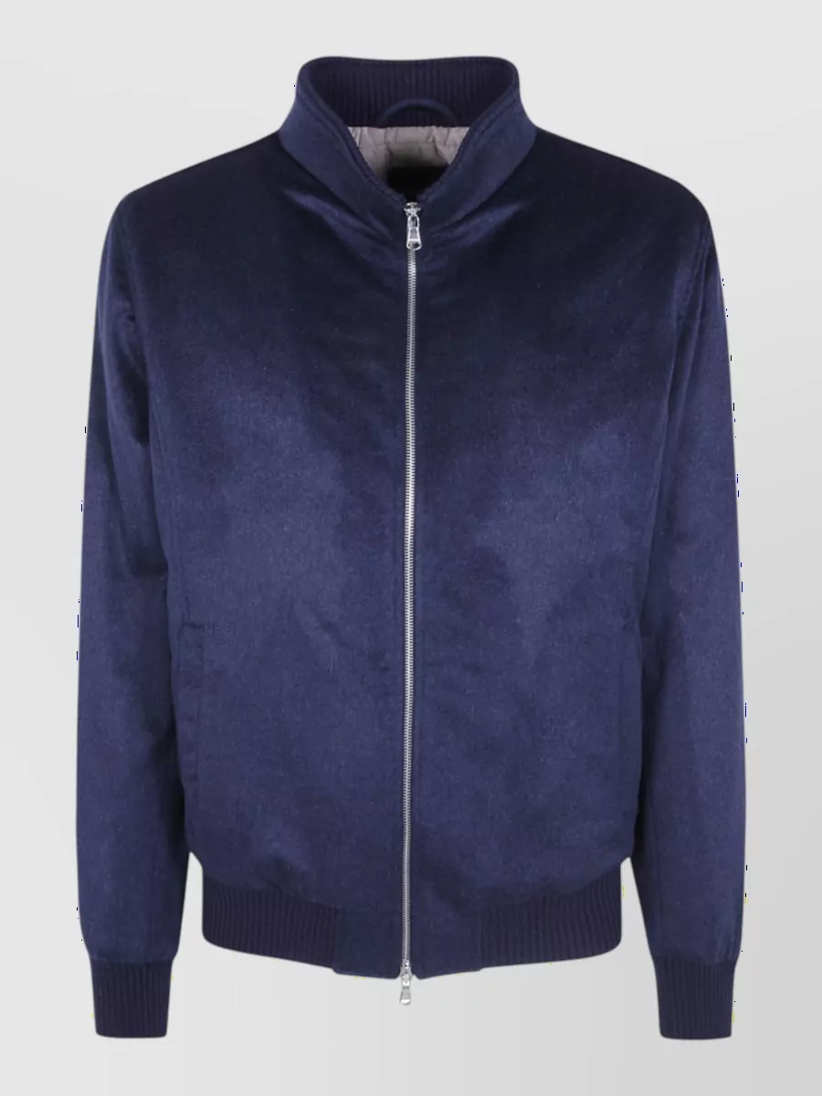 Barba Napoli cashmere bomber jacket
