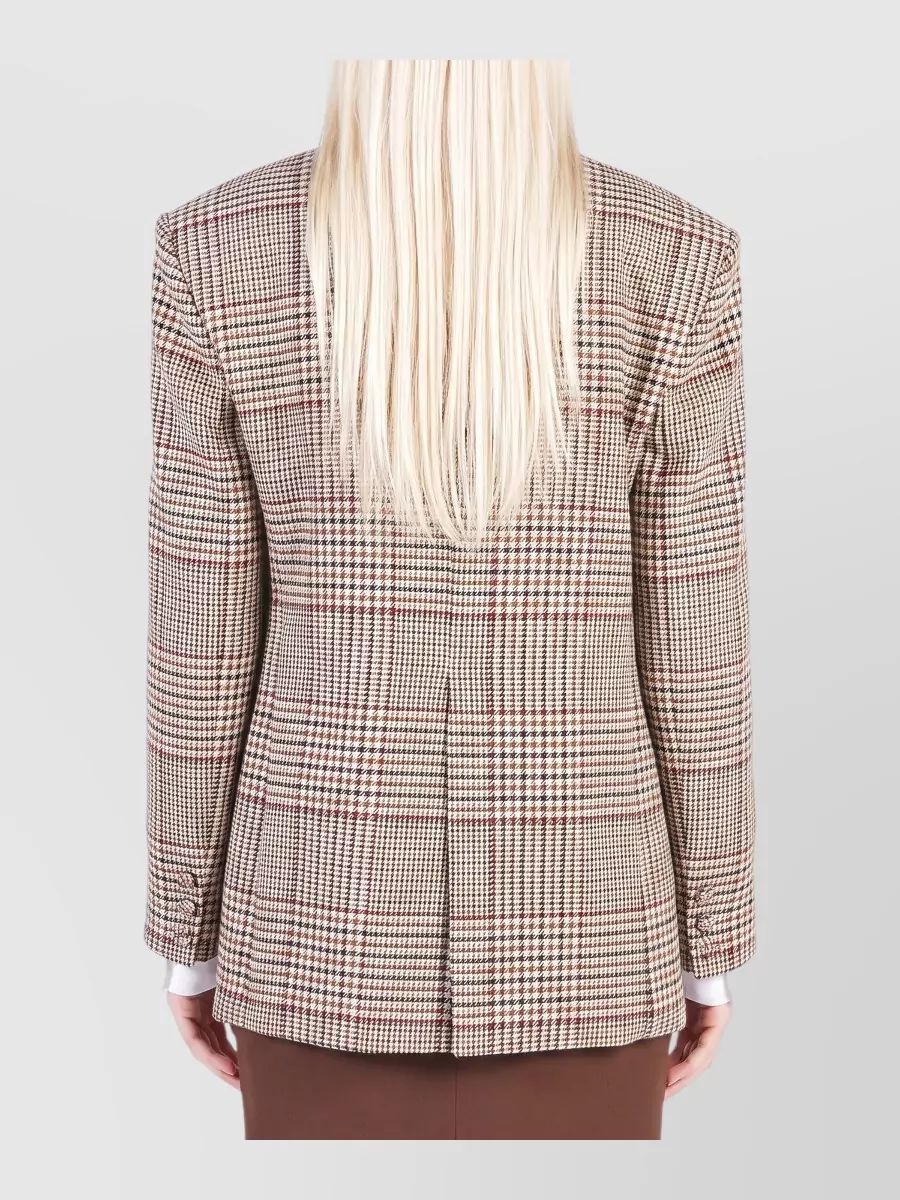Federica Tosi Checked Oversized Single-Breasted Blazer