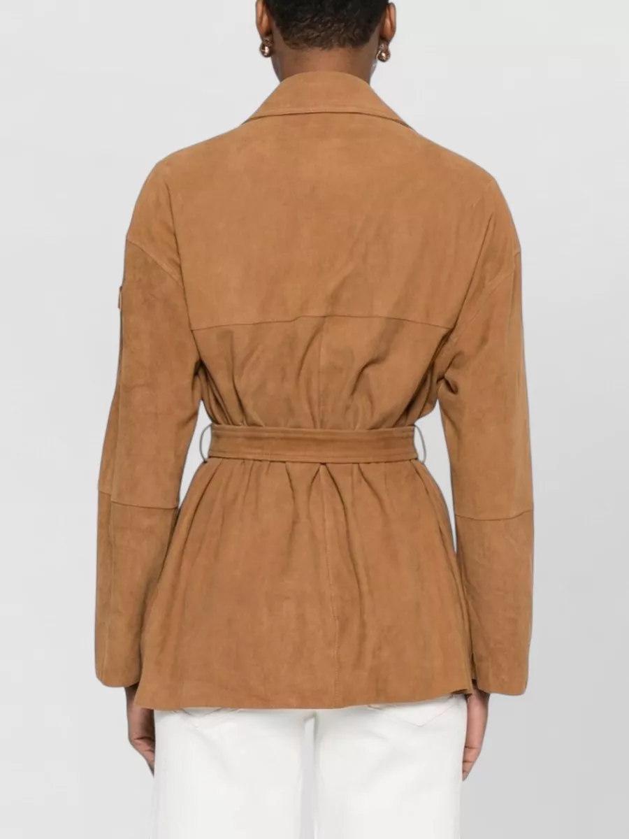 Peuterey Suede Belted Panelled Jacket