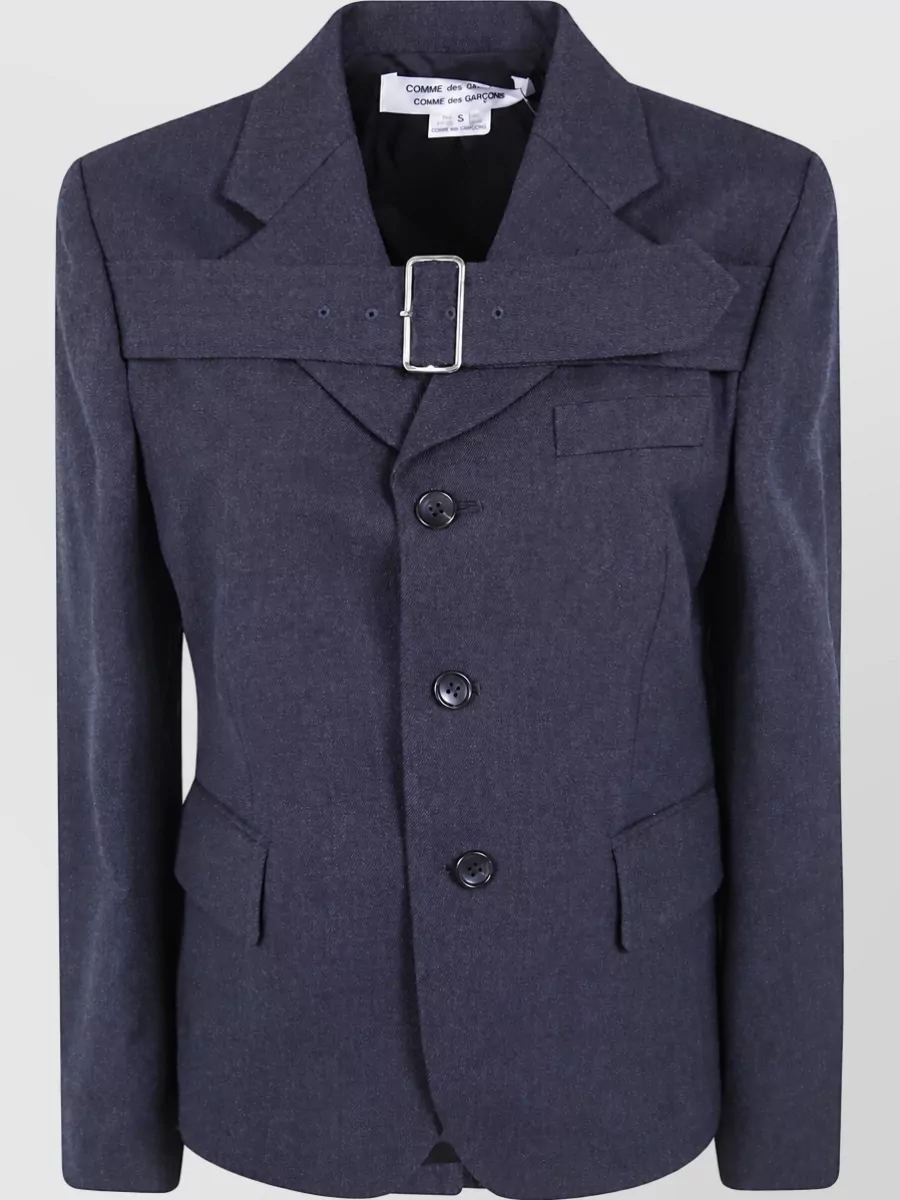 Comme des Garçons wool belted single breasted coat