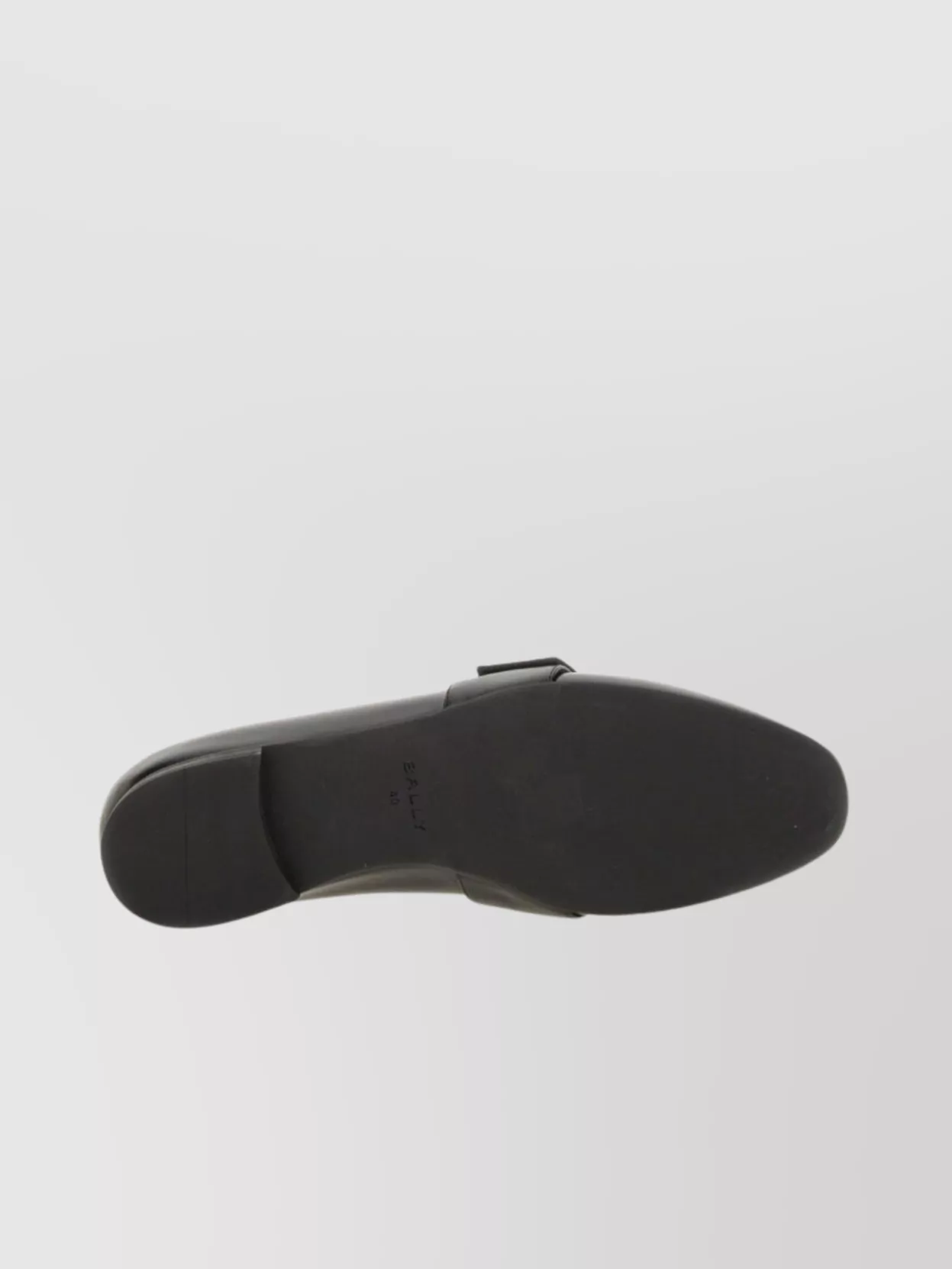 Bally Buckle Leather Loafers Round Toe
