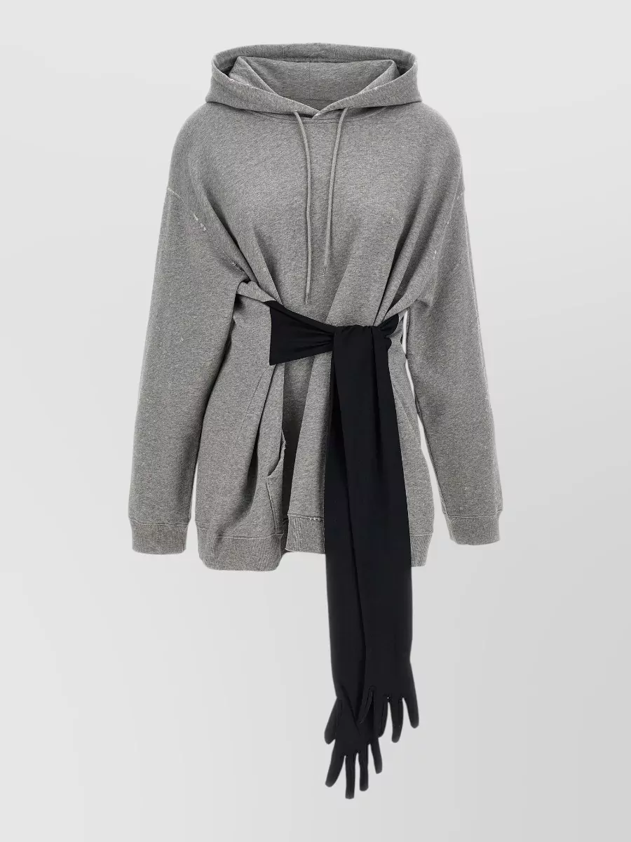 Mm6 Maison Margiela Cotton Hoodie Mini Dress