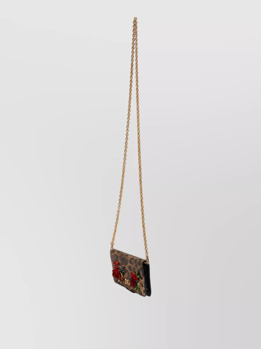 Dolce&Gabbana Dg Leo Crystal-Embellished Leather Iphone X Xs Case