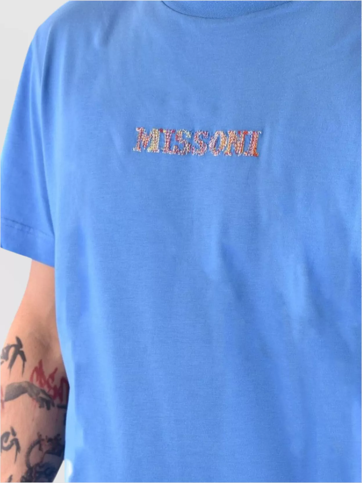 Missoni Crew Neck Embroidered Design Short Sleeves