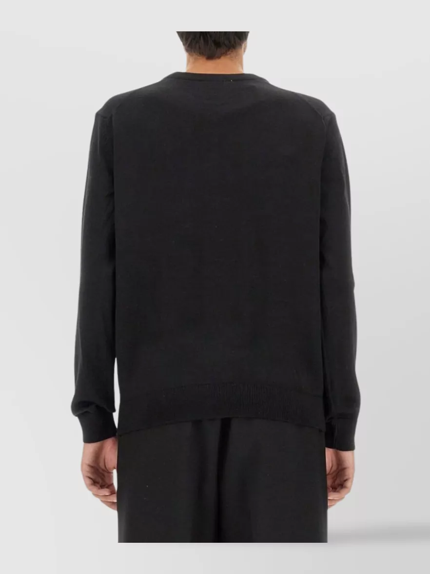 Maison Kitsuné Fox Patch Ribbed Sweater