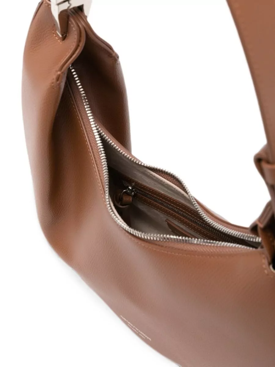 Emporio Armani Pebbled Leather Hobo Bag
