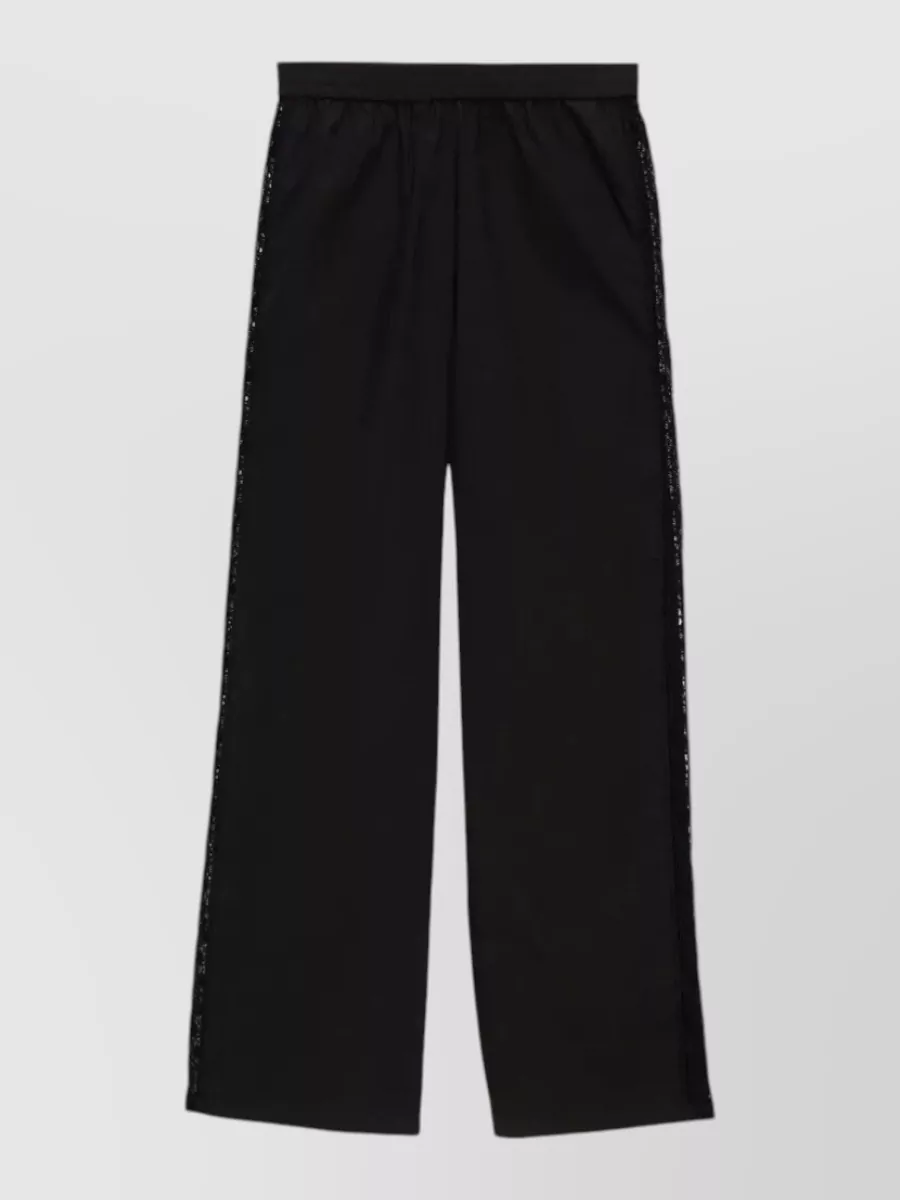 MSGM cotton wide-leg trousers