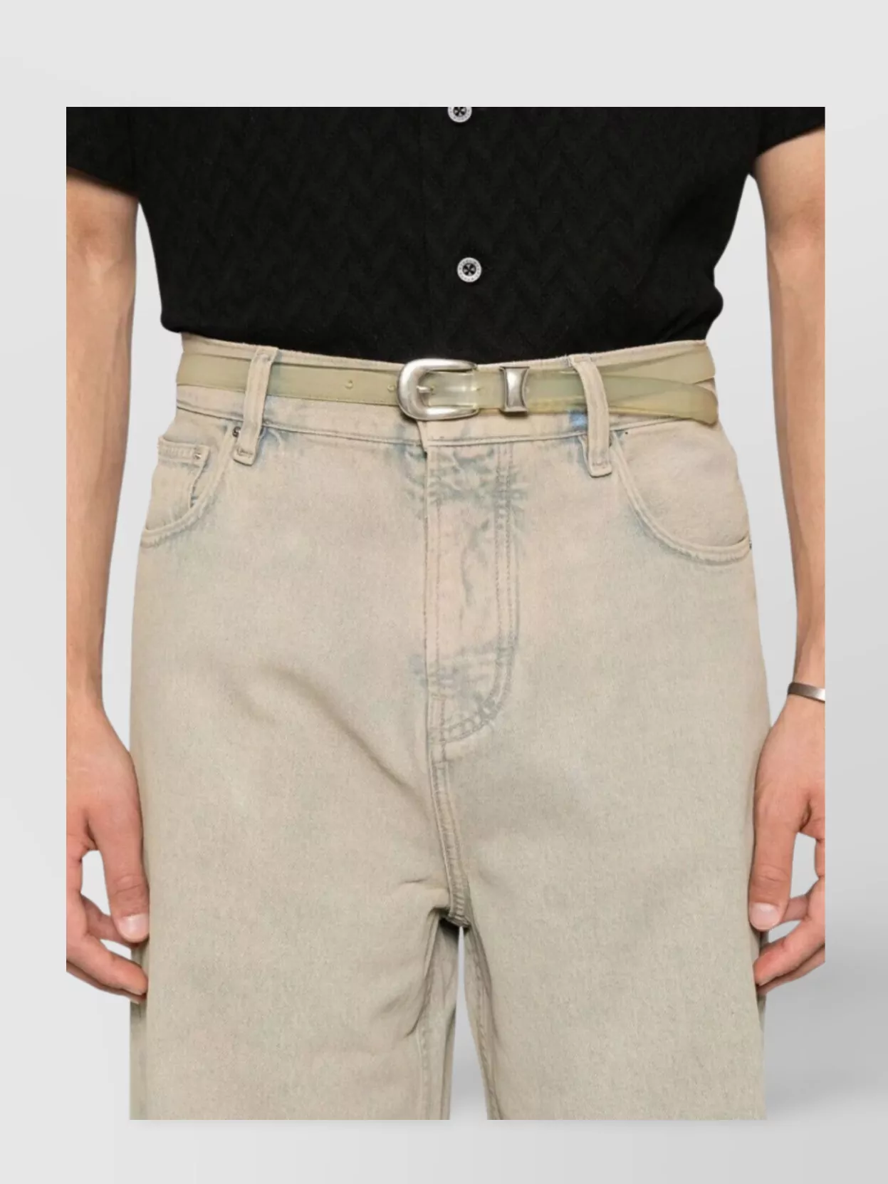 Amiri Relaxed Fit Wide Leg Denim Trousers