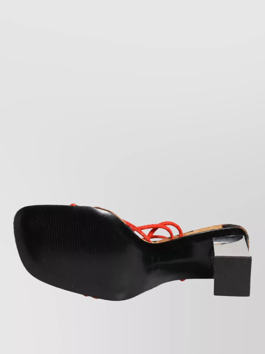 Dolce&Gabbana Leather Block Heel Mules