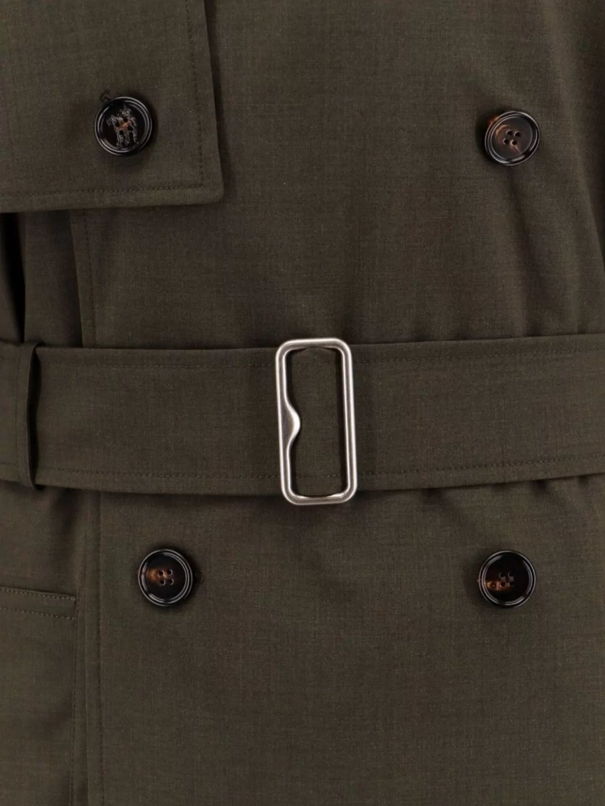 Burberry Stretch Wool Trench Coat