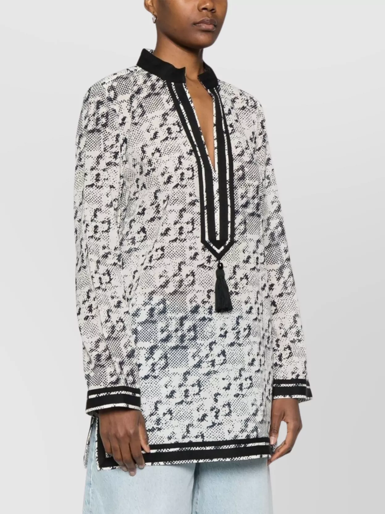 Tory Burch T Monogram Mini Tunic Dress In Metallic