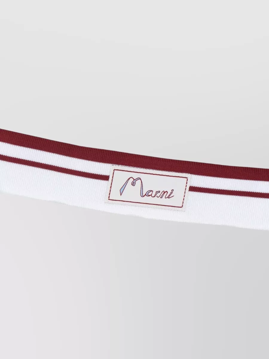 Marni Midi Skirt Knee Length Pleated Waistband