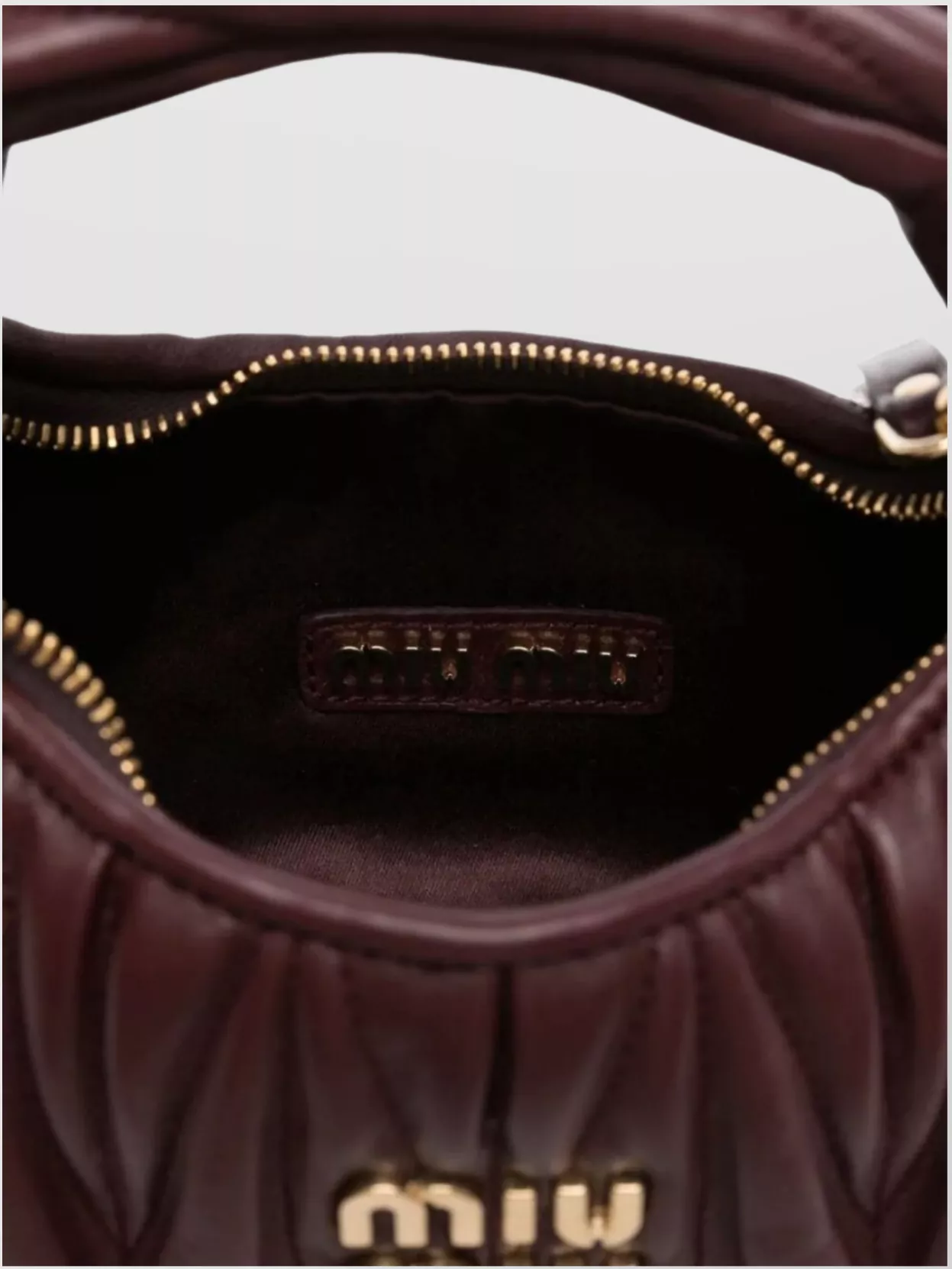 Miu Miu Quilted Leather Cross-Body Bag Strap