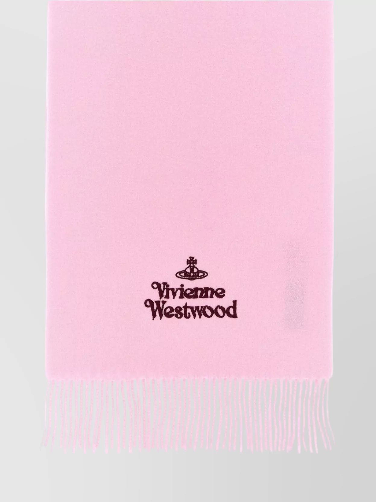Vivienne Westwood Soft Textured Scarf Featuring Fringe Detailing