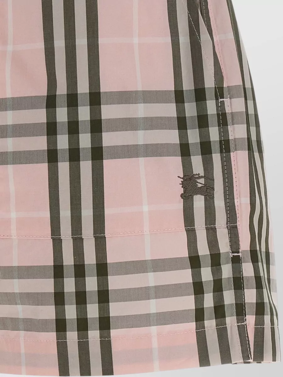 Burberry Evelyn Check Shorts Featuring Side Pockets