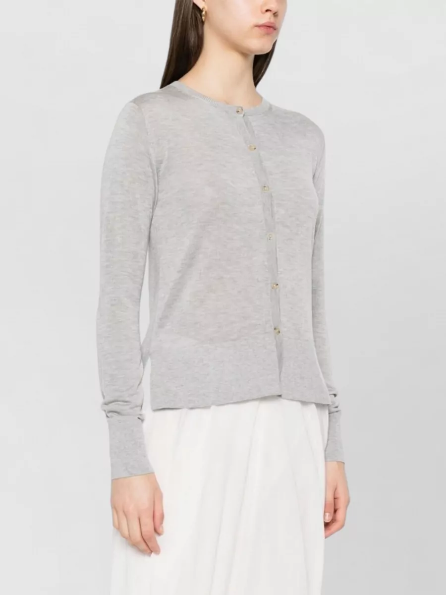 Totême Cashmere Crewneck Long-Sleeve Cardigan