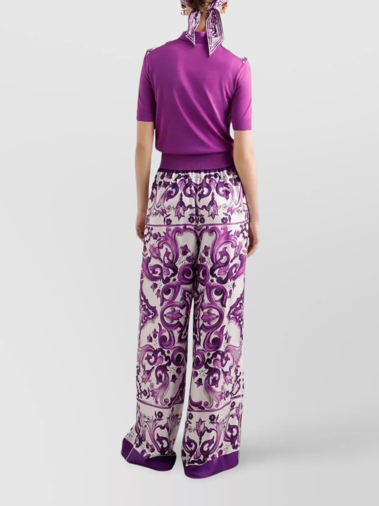 Dolce&Gabbana Graphic Print Drawstring Waist Trousers