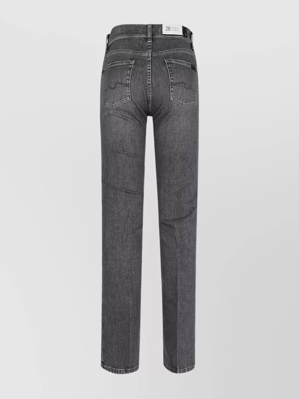 7 For All Mankind Bootcut Jeans With Belt Loops And Five Pockets In Black