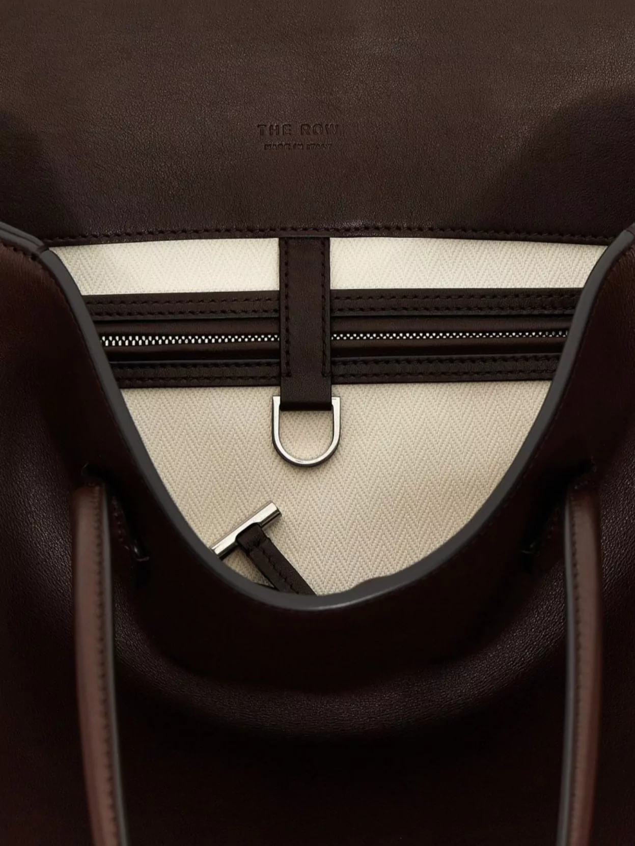 The Row 'marlo' Tote Bag Featuring D-ring Detail In Brown