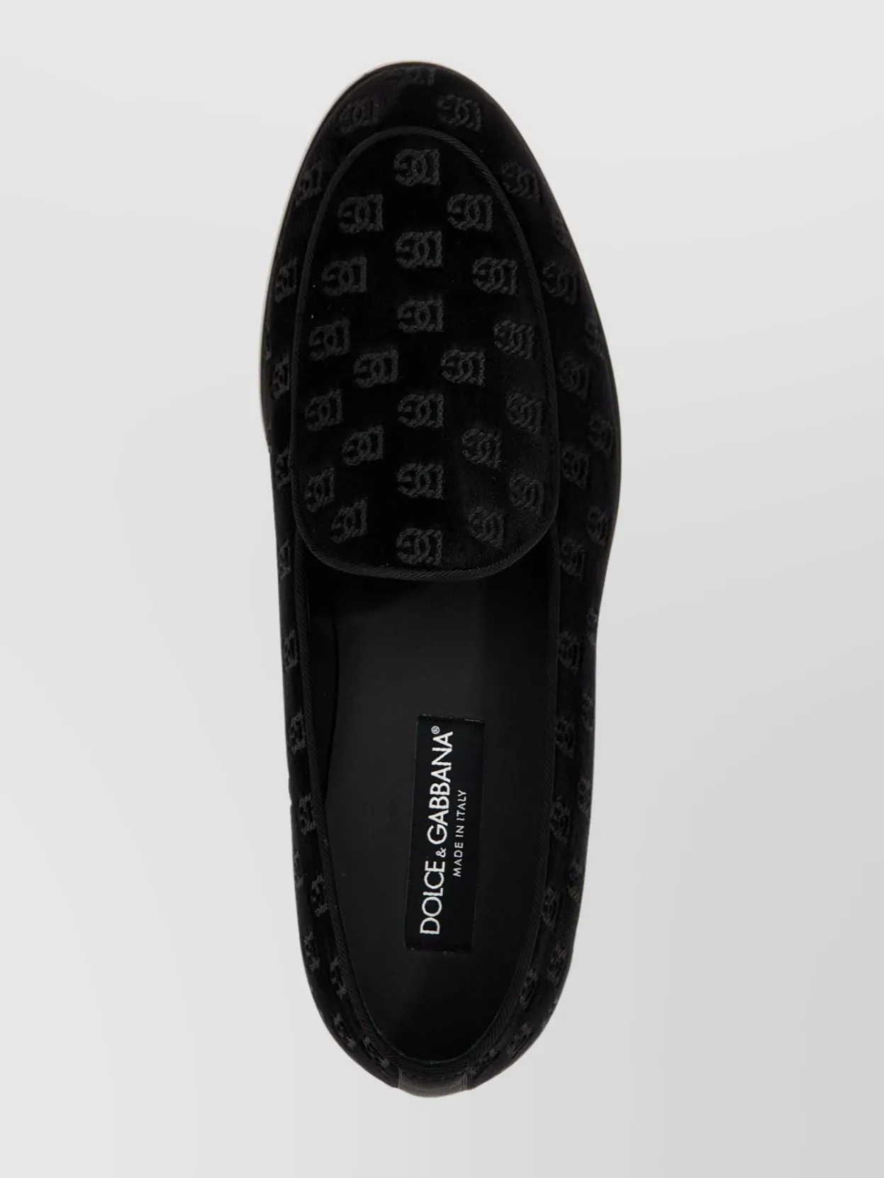 Dolce&Gabbana Velvet Round Toe Loafers
