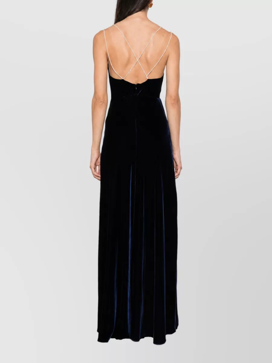 Forte Forte Silk-Blend Velvet V-Neck Maxi Dress