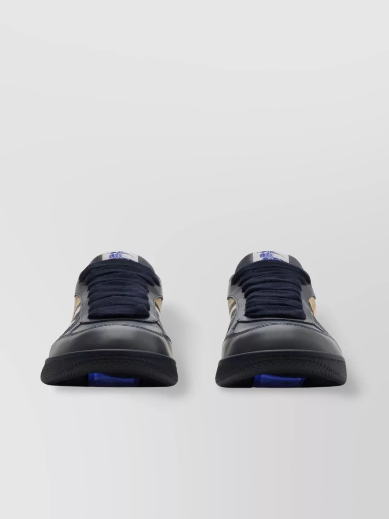 Burberry Check Woven Low-Top Sneakers Sole Lettering