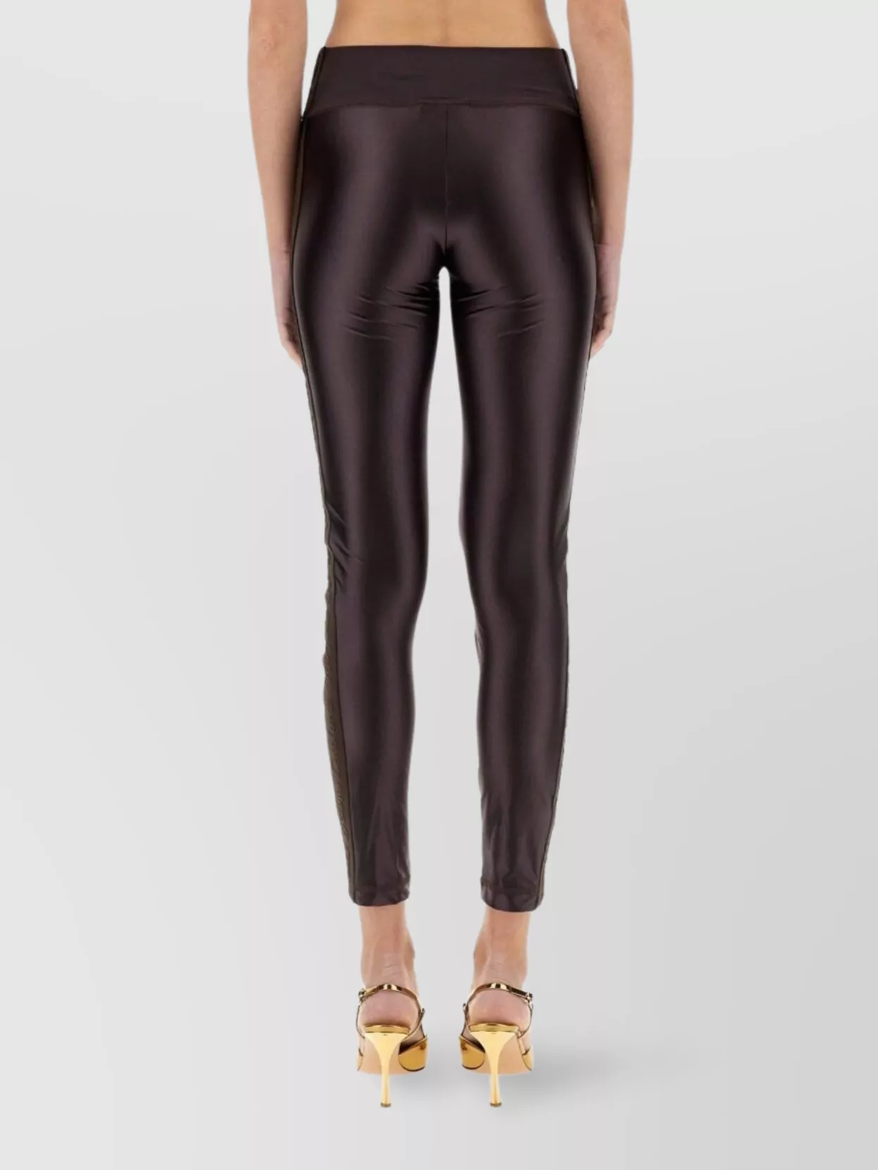 Shop Versace Jeans Couture Logoed Band Ankle Length Leggings