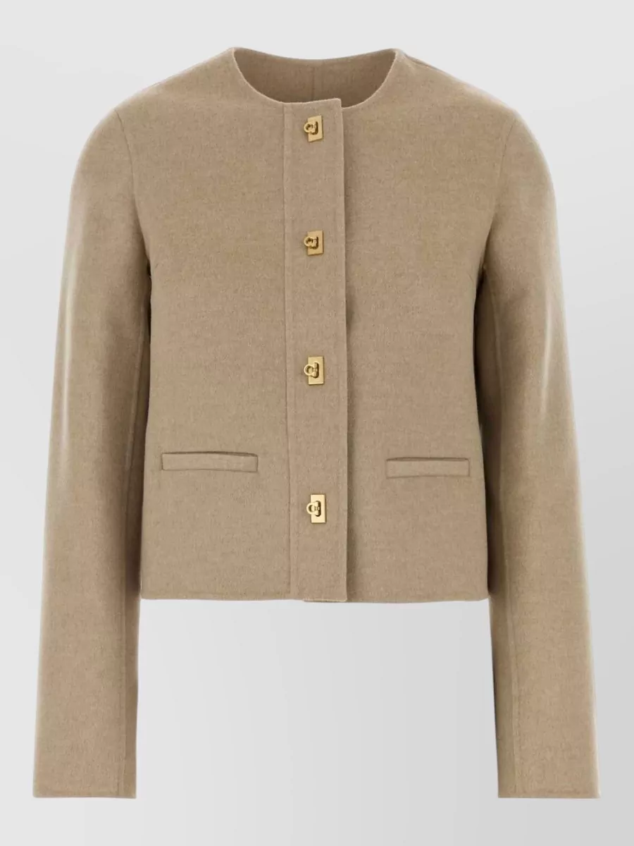 Ferragamo cashmere blend cropped blazer