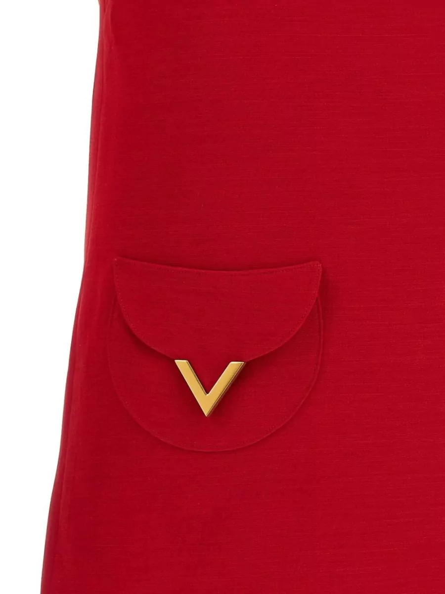 Valentino Vlogo Signature Wool Silk Dress