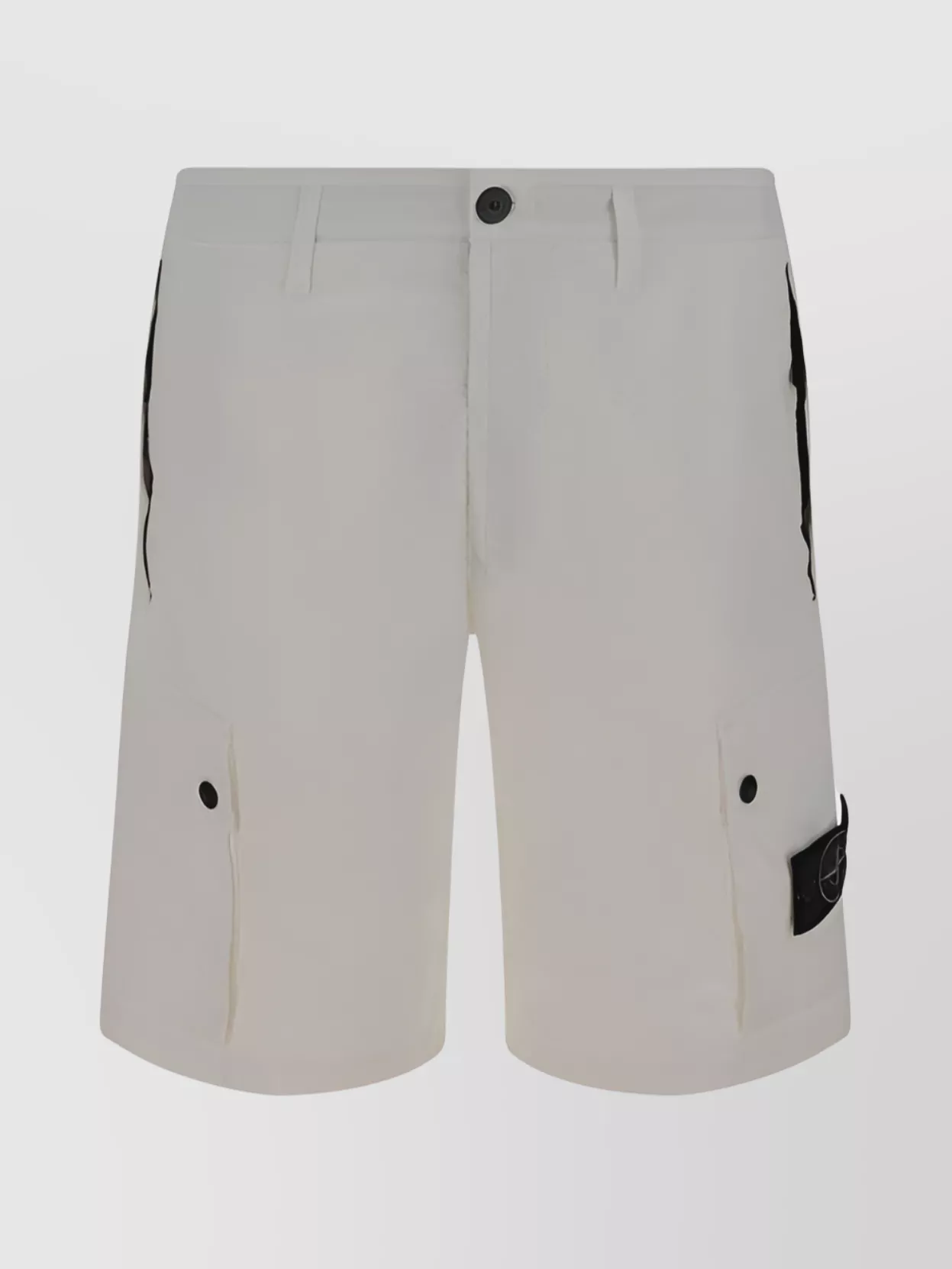 Shop Stone Island Cargo Pocket Slim Fit Shorts
